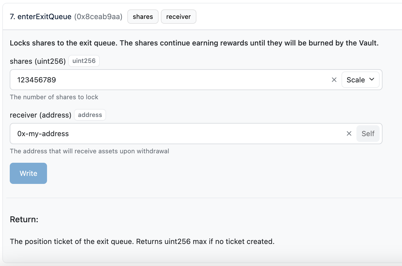 Unstake - Enter Exit Queue - 1
